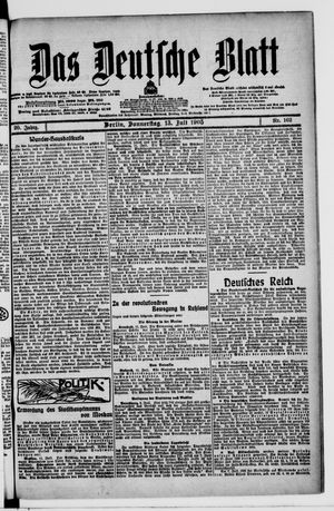 Das deutsche Blatt vom 13.07.1905