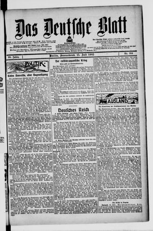 Das deutsche Blatt vom 15.07.1905