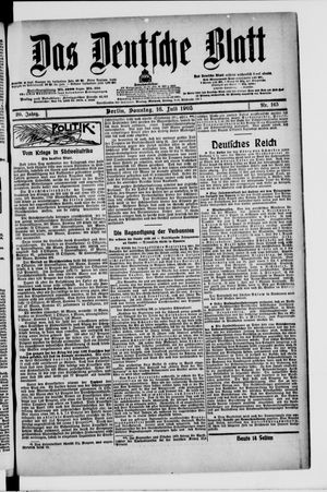 Das deutsche Blatt vom 16.07.1905
