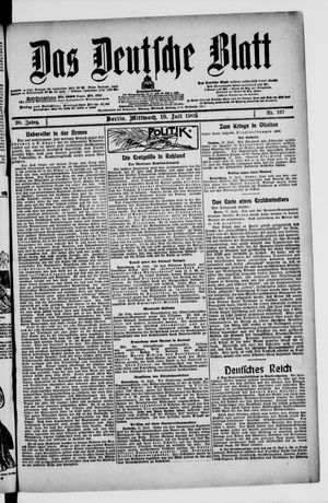 Das deutsche Blatt vom 19.07.1905