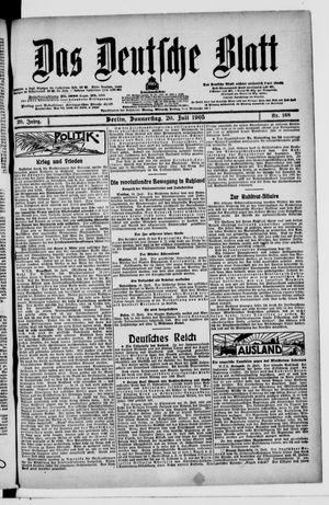 Das deutsche Blatt vom 20.07.1905