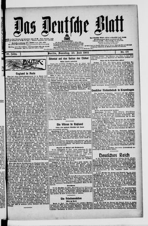 Das deutsche Blatt vom 23.07.1905