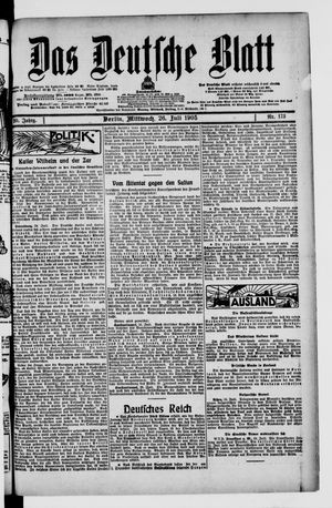 Das deutsche Blatt vom 26.07.1905