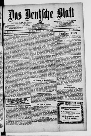 Das deutsche Blatt vom 28.07.1905