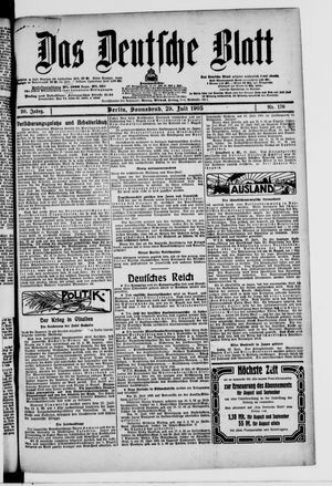 Das deutsche Blatt vom 29.07.1905