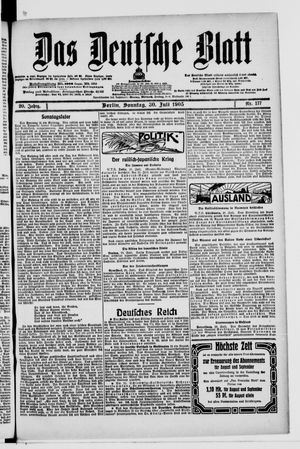 Das deutsche Blatt on Jul 30, 1905