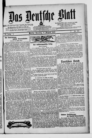 Das deutsche Blatt vom 06.08.1905