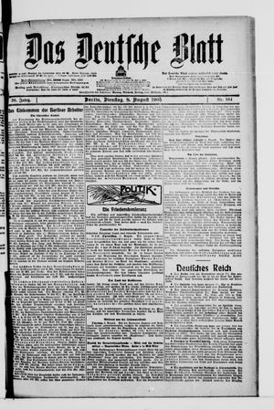 Das deutsche Blatt vom 08.08.1905