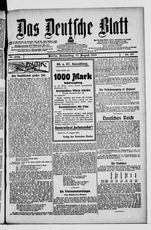 Das deutsche Blatt vom 17.08.1905