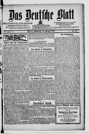 Das deutsche Blatt vom 23.08.1905