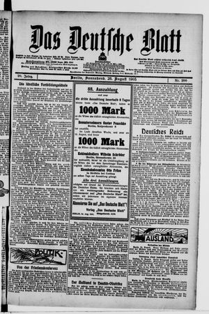 Das deutsche Blatt on Aug 26, 1905
