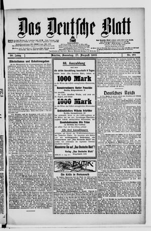 Das deutsche Blatt vom 27.08.1905