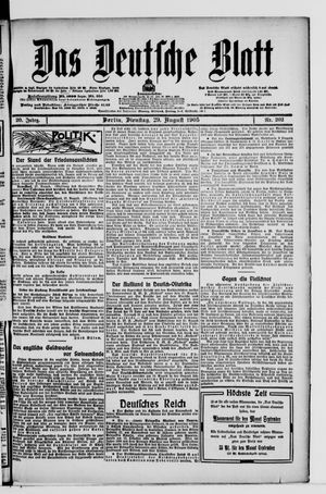 Das deutsche Blatt vom 29.08.1905