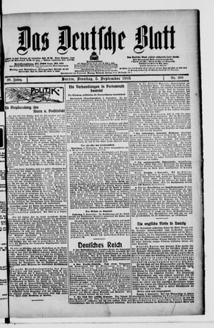 Das deutsche Blatt vom 05.09.1905