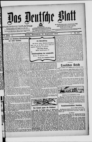 Das deutsche Blatt vom 23.09.1905