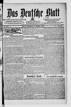 Das deutsche Blatt vom 04.10.1905