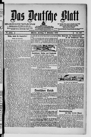 Das deutsche Blatt on Oct 6, 1905