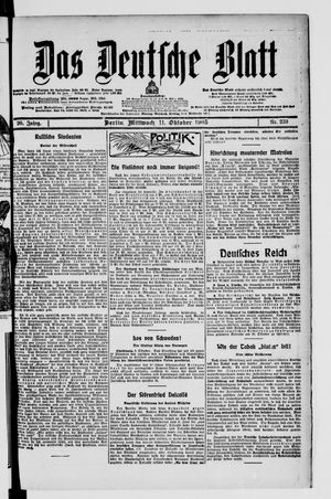 Das deutsche Blatt vom 11.10.1905