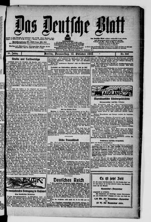 Das deutsche Blatt vom 19.10.1905