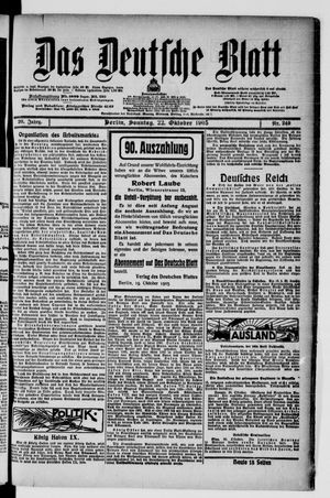 Das deutsche Blatt vom 22.10.1905