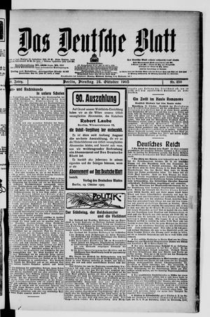 Das deutsche Blatt vom 24.10.1905