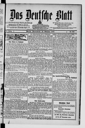 Das deutsche Blatt vom 28.10.1905