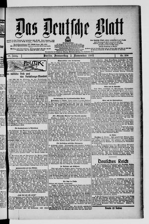 Das deutsche Blatt vom 02.11.1905