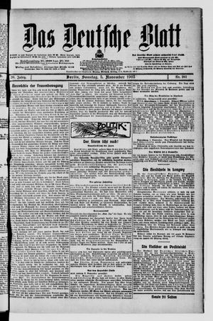 Das deutsche Blatt vom 05.11.1905
