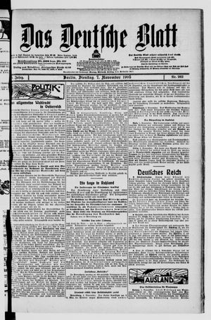 Das deutsche Blatt vom 07.11.1905