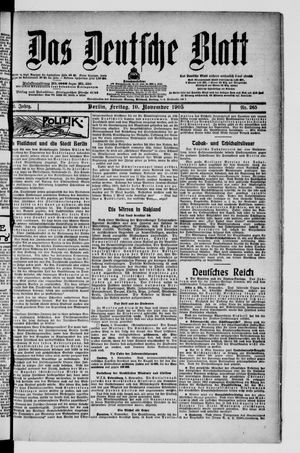 Das deutsche Blatt vom 10.11.1905