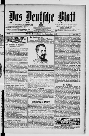 Das deutsche Blatt on Nov 11, 1905