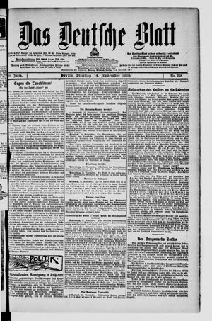 Das deutsche Blatt vom 14.11.1905