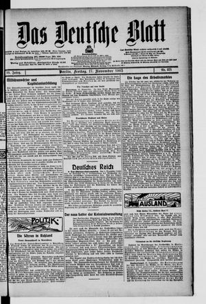 Das deutsche Blatt vom 17.11.1905