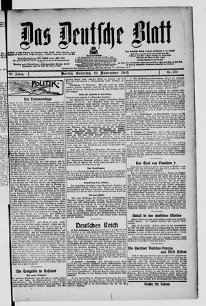 Das deutsche Blatt vom 19.11.1905