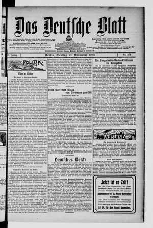 Das deutsche Blatt vom 21.11.1905