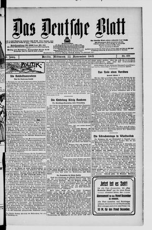 Das deutsche Blatt vom 22.11.1905