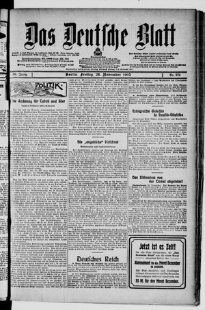 Das deutsche Blatt vom 23.11.1905