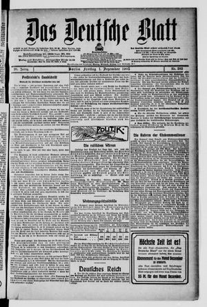 Das deutsche Blatt vom 01.12.1905