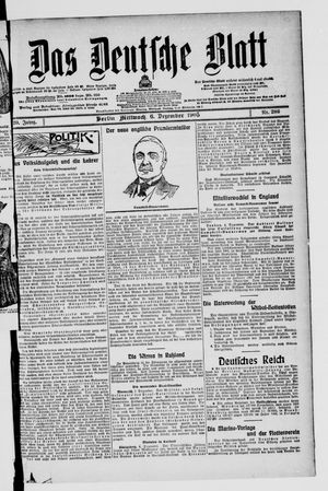 Das deutsche Blatt vom 06.12.1905