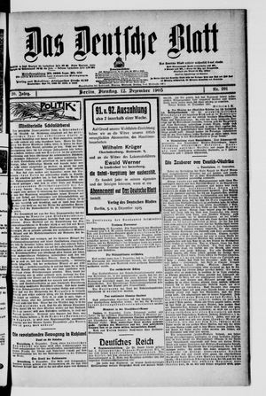 Das deutsche Blatt vom 12.12.1905