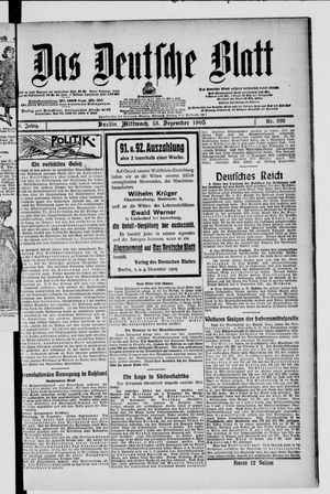Das deutsche Blatt vom 13.12.1905