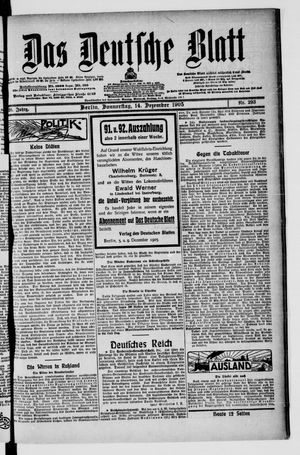 Das deutsche Blatt vom 14.12.1905