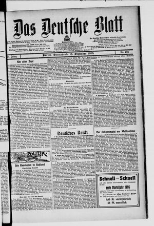 Das deutsche Blatt vom 16.12.1905
