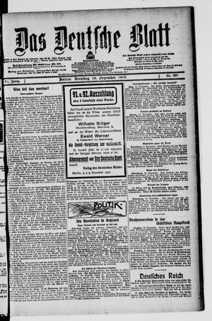 Das deutsche Blatt vom 19.12.1905