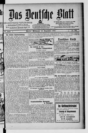 Das deutsche Blatt vom 20.12.1905