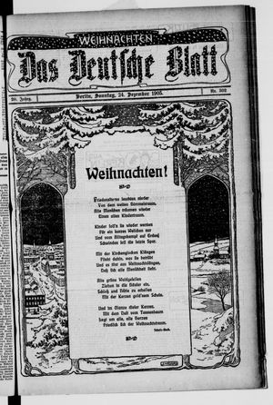 Das deutsche Blatt vom 24.12.1905
