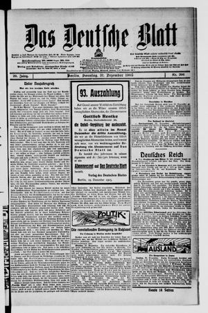 Das deutsche Blatt vom 31.12.1905