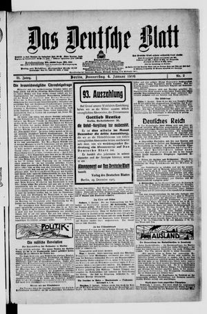 Das deutsche Blatt vom 04.01.1906