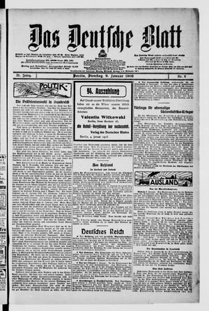 Das deutsche Blatt vom 09.01.1906