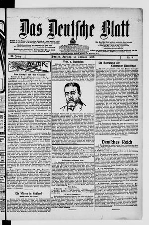 Das deutsche Blatt vom 12.01.1906